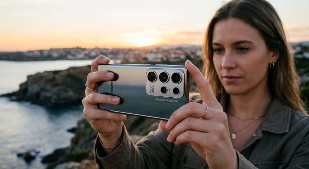 Samsung Galaxy S27 Ultra, Samsung S27 Ultra leaks, beste smartphone camera 2026, Samsung AI camera, variabel diafragma smartphone, Samsung vs Apple, smartphone fotografie, TechGear België, Samsung camera review, Galaxy S27 Ultra geruchten
